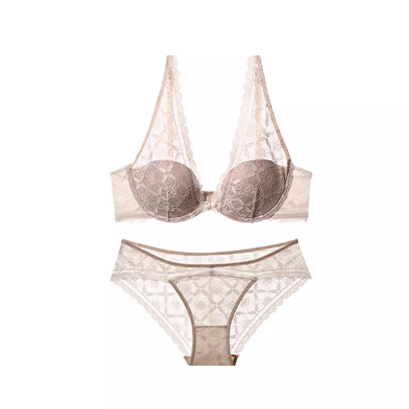 Wirefree Bra Comfort - 2026 New French Lace Bra Set